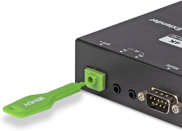 Alt view image 3 of 4 - LINDY SFP Port Locks (10 Pieces) with Key, Green
