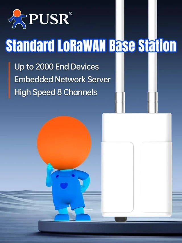 Alt view image 2 of 5 - Outdoor LoRaWAN Gateway Quad-Core 64-bit Processor Semtech SX1302 Up to 2000 end nodes IP67 Waterproof USR-LG280