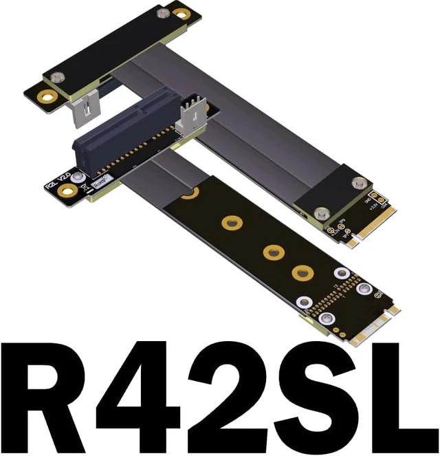 Alt view image 2 of 7 - JMT ADT-R42 Series PCI-E 4X to M.2 NGFF NVMe M Key 2280 Riser Card 32G/BPS PCIe 3.0 x4 High Speed M2 Key-M PCI-Express Extension Cable (R42SL 30CM)
