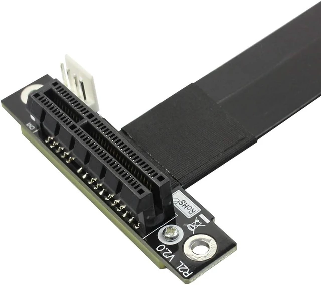 Alt view image 3 of 7 - JMT ADT-R42 Series PCI-E 4X to M.2 NGFF NVMe M Key 2280 Riser Card 32G/BPS PCIe 3.0 x4 High Speed M2 Key-M PCI-Express Extension Cable (R42SL 30CM)
