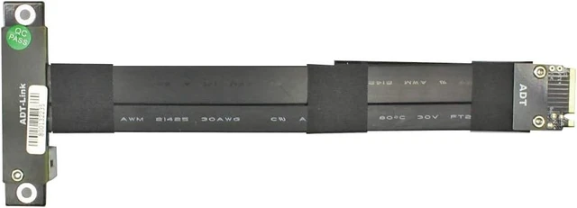 Alt view image 5 of 7 - JMT ADT-R42 Series PCI-E 4X to M.2 NGFF NVMe M Key 2280 Riser Card 32G/BPS PCIe 3.0 x4 High Speed M2 Key-M PCI-Express Extension Cable (R42SL 30CM)
