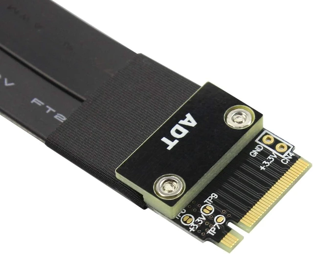 Alt view image 7 of 7 - JMT ADT-R42 Series PCI-E 4X to M.2 NGFF NVMe M Key 2280 Riser Card 32G/BPS PCIe 3.0 x4 High Speed M2 Key-M PCI-Express Extension Cable (R42SL 30CM)