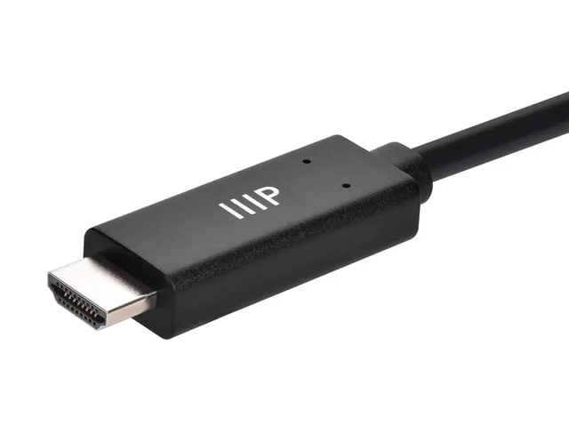 Alt view image 4 of 6 - Monoprice DisplayPort 1.4 Cable to 8K HDMI - 8K@60Hz, Up to 32.4Gbps Bandwidth, 32AWG, 10 Feet, Black