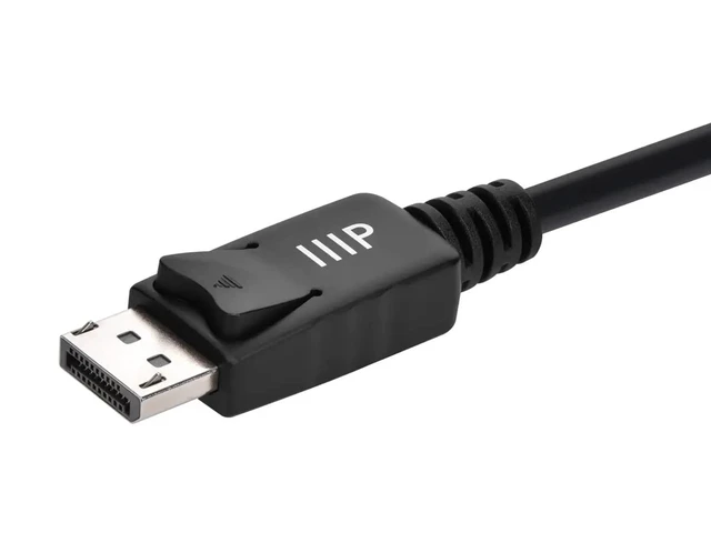 Alt view image 3 of 6 - Monoprice DisplayPort 1.4 Cable to 8K HDMI - 8K@60Hz, Up to 32.4Gbps Bandwidth, 32AWG, 10 Feet, Black