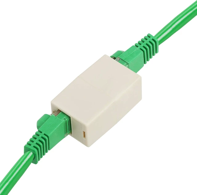 Alt view image 4 of 4 - Cmple - RJ45 Couplers Cat5e Inline Coupler RJ-45 Female to Female Adapter 8P8C Extension LAN Connector Straight Splice for Ethernet Cable - Beige - Pack of 100