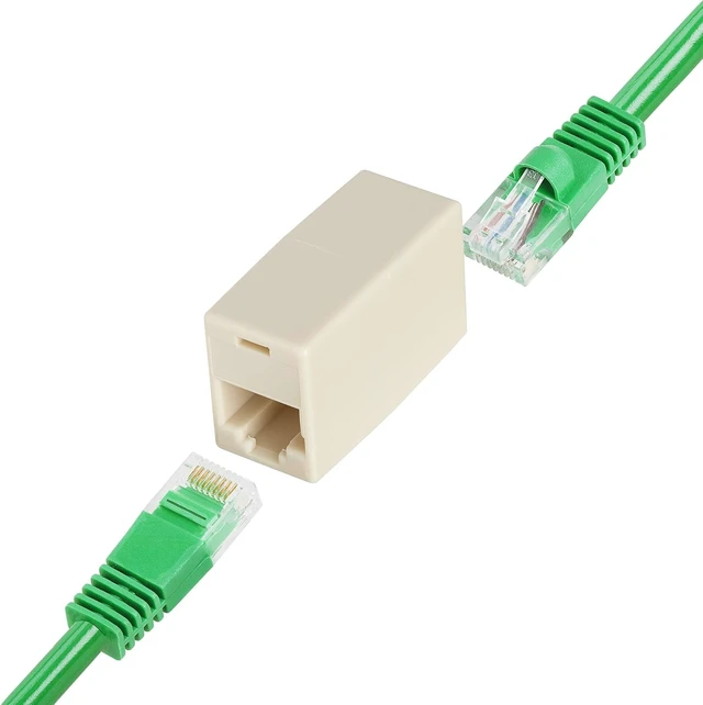 Alt view image 3 of 4 - Cmple - RJ45 Couplers Cat5e Inline Coupler RJ-45 Female to Female Adapter 8P8C Extension LAN Connector Straight Splice for Ethernet Cable - Beige - Pack of 100