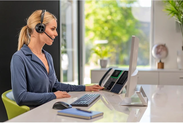 Alt view image 4 of 4 - PLANTRONICS Poly Voyager 4310 UC Bluetooth Wireless Headset - Black