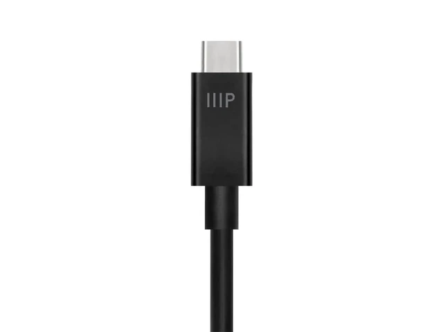Alt view image 6 of 6 - Monoprice Thunderbolt 4 Cable - Intel Certified, 40Gbps, 240 Watts Power Delivery, 8K Ultra HD, 1 Meter, Black