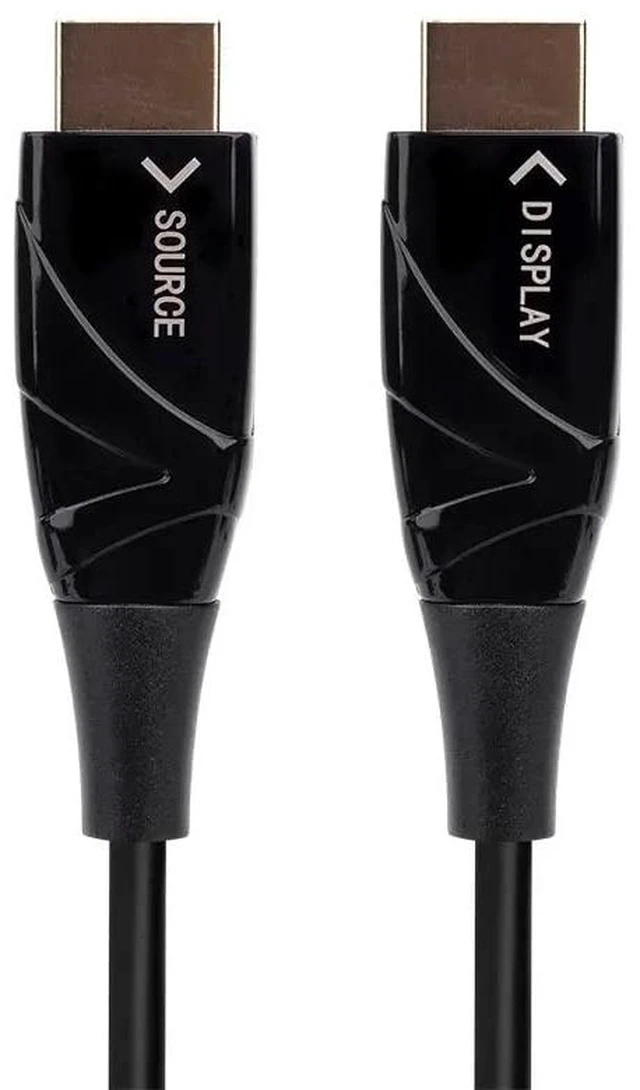 Alt view image 2 of 5 - Monoprice 4K High Speed HDMI Cable - 4K@60Hz, 18Gbps, YCbCr 4:4:4, AOC, HDR, Compatible with Blu-ray, Play Station 5, HDTV, Roku TV, and More, 15 Meters (49 Feet) Black - SlimRun AV Series