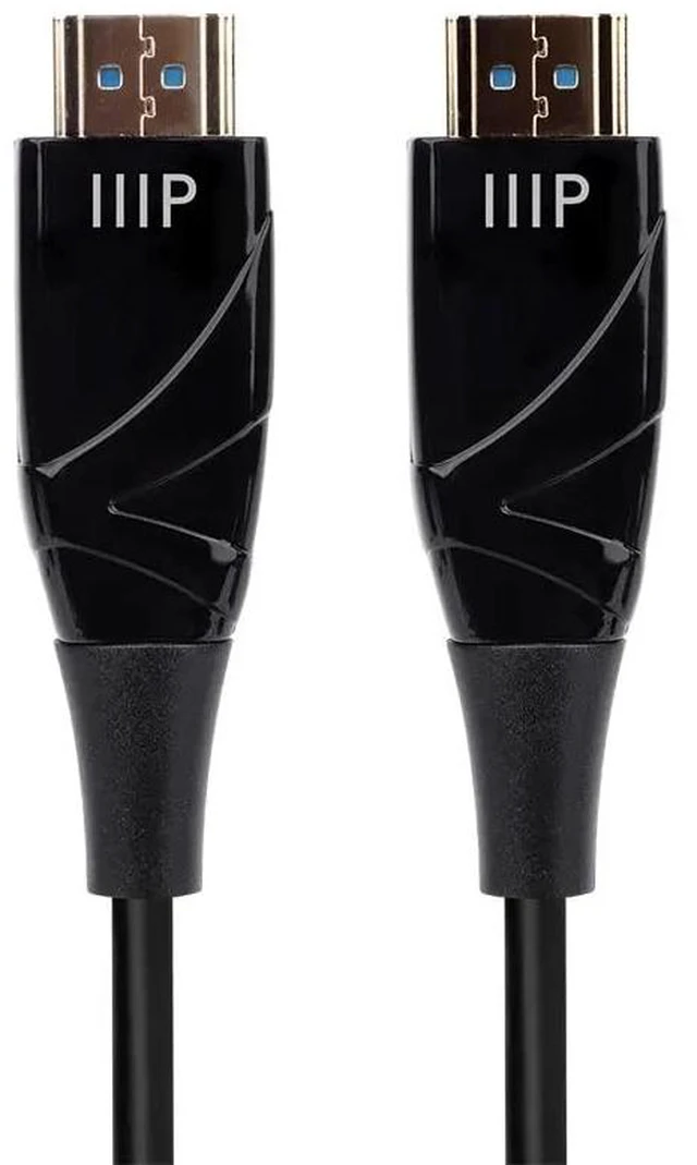 Alt view image 5 of 5 - Monoprice 4K High Speed HDMI Cable - 4K@60Hz, 18Gbps, YCbCr 4:4:4, AOC, HDR, Compatible with Blu-ray, Play Station 5, HDTV, Roku TV, and More, 15 Meters (49 Feet) Black - SlimRun AV Series