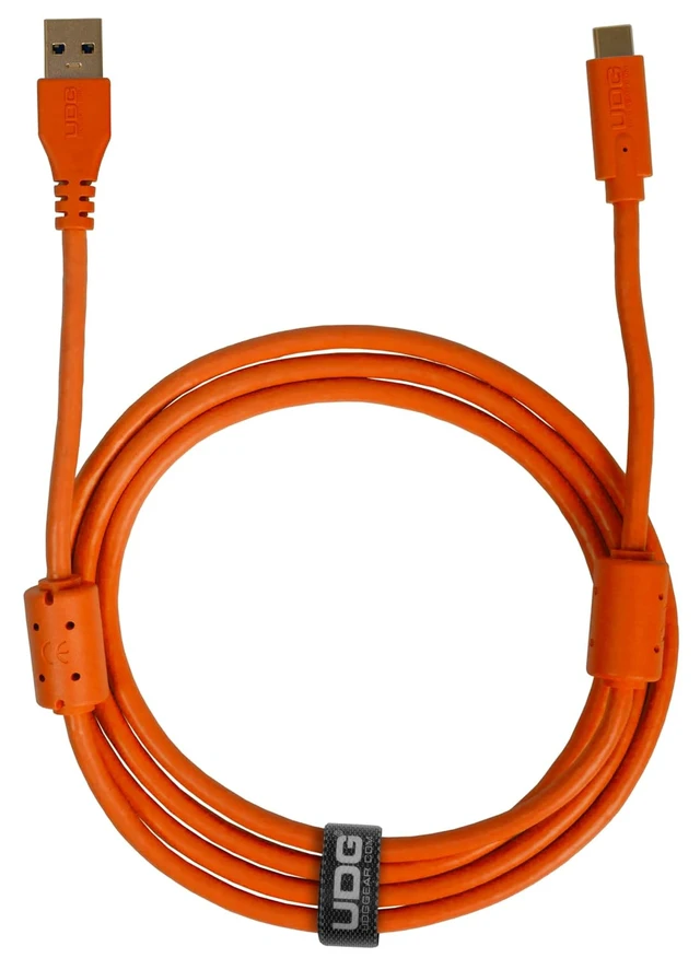 Alt view image 2 of 7 - UDG Ultimate USB Cable - USB 3.2 C-A - High-Speed, Audio Optimized - Orange, Straight, 4.9 ft (U98001OR)