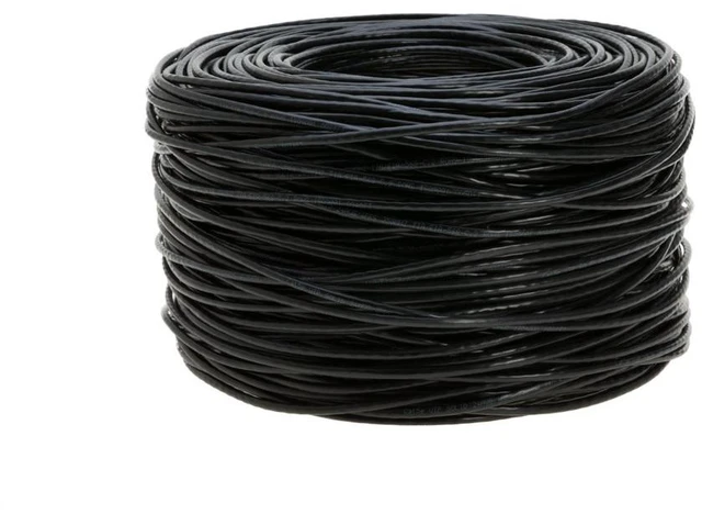 Alt view image 2 of 4 - SATMAXIMUM Cat5e Ethernet Cable 1000ft, CCA, UTP, 24AWG, Bulk Pull Box, High Speed LAN Network Wire for Indoor Use, Solid Copper Clad Aluminum, Black