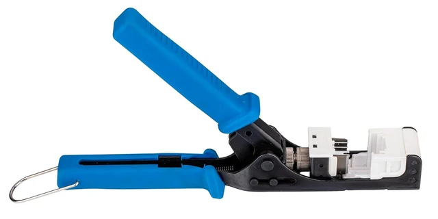 Alt view image 7 of 7 - SATMAXIMUM RJ45 Punch Down Tool Kit for 45° Keystone Jacks, Speed Termination Tool with 10 Pack Cat5e 45° Keystone Connectors, Network Installation Tool (Black)