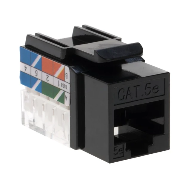 Alt view image 2 of 7 - SATMAXIMUM RJ45 Punch Down Tool Kit for 45° Keystone Jacks, Speed Termination Tool with 10 Pack Cat5e 45° Keystone Connectors, Network Installation Tool (Black)