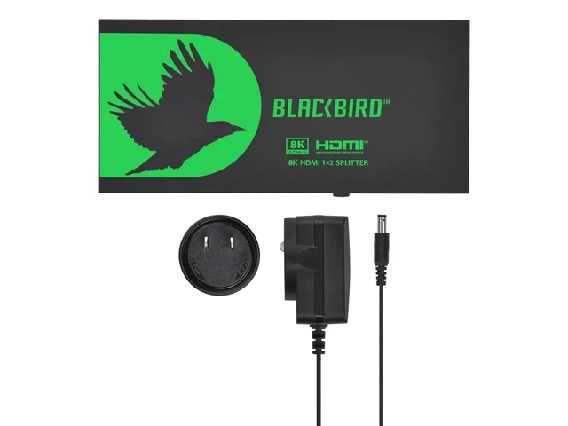 Alt view image 6 of 6 - Monoprice 1x2 HDMI Splitter with Audio Extraction, 8K@60Hz, 4K@120Hz, 40Gbps, HDMI 2.1, HDCP 2.3, HDR10+ and Dolby Vision, for HDTV, Xbox, PS5/4/3, Fire TV, Roku, PC, Projector - Blackbird Series