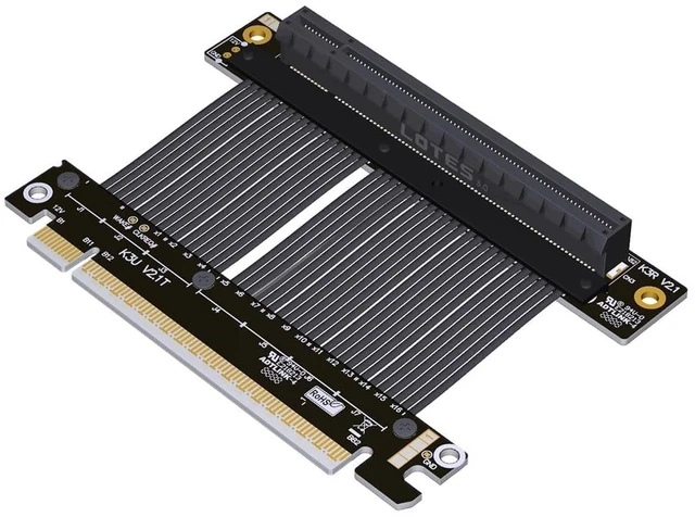 Main image of JMT ADT-K33U PCIe 5.0 x16 Extension Cable 512Gbps High Speed GPU Riser for PC Cases Servers ITX Builds Computer RTX5090 (K33UR-BK, 10CM)