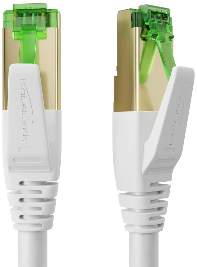 Main image of KabelDirekt Cat 7 Ethernet Cable 10Gbps 100ft, White