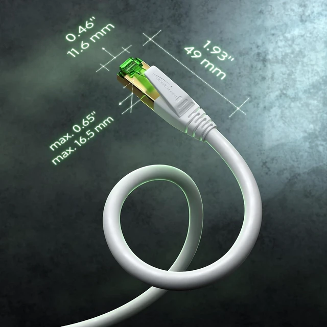 Alt view image 6 of 7 - KabelDirekt Cat 7 Ethernet Cable 10Gbps 100ft, White