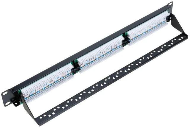 Alt view image 4 of 7 - SATMAXIMUM Cat6 Patch Panel 12 24 48 Port 19 Inch Ethernet RJ45 Network Patch Panel with Lasing Bar Rackmount 1U 2U for Cat6, Cat5e, Cat5 Cabling (24 Port)