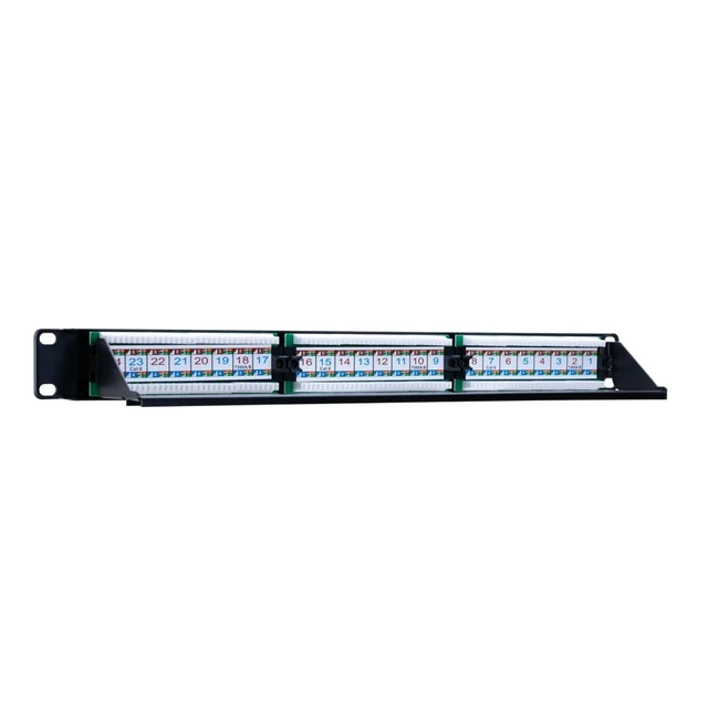 Alt view image 5 of 5 - SATMAXIMUM Cat6 Patch Panel 12 24 48 Port 19 Inch Ethernet RJ45 Network Patch Panel with Lasing Bar Rackmount 1U 2U for Cat6, Cat5e, Cat5 Cabling (24 Port)