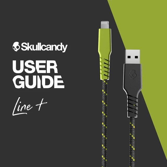 Alt view image 5 of 5 - Skullcandy Line+ Braided Lightning Cable, 15W USB A to Lightning Charger Cable and Sync Cable for iPhone/Pro/Max, 6ft - Grey/Yellow (Pack of 3)