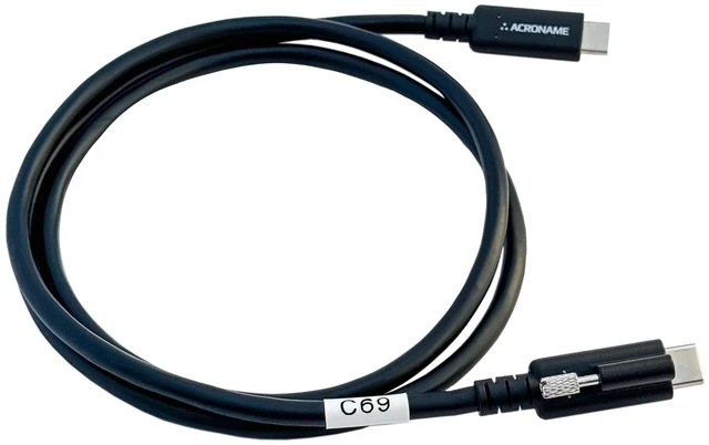 Main image of Acroname USB-C USB4 Cable 40Gbps 240W EPR Single Screw Lock 1m Coax 5-Pack