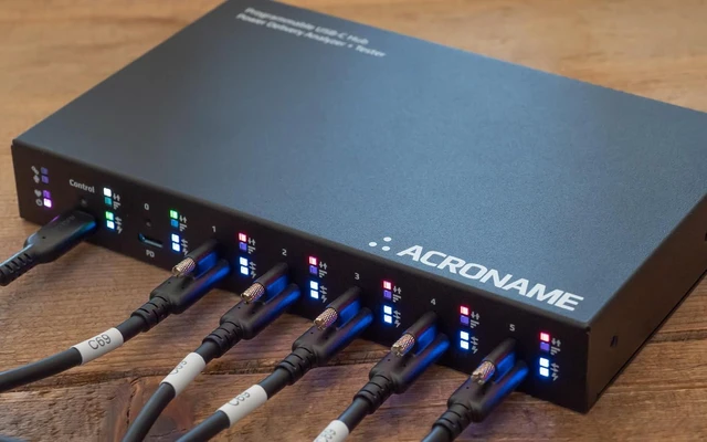 Alt view image 3 of 6 - Acroname USB-C USB4 Cable 40Gbps 240W EPR Single Screw Lock 1m Coax 5-Pack