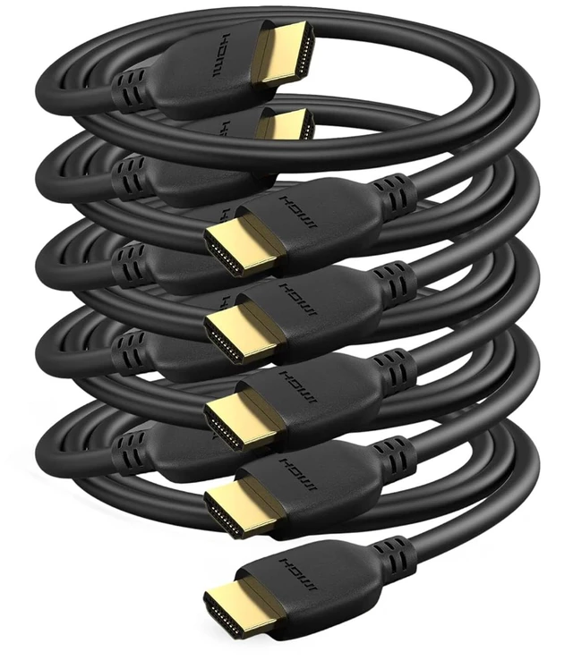 Main image of BRENDAZ 8K HDMI 2.1 Cable, 48Gbps Ultra High-Speed HDMI Cable, Supports 8K@60Hz & 4K@120Hz, Compatible with PS5, PS4, Xbox Series X/S, Nintendo Switch, AMD Radeon GPUs, 10-Feet, Pack of 5