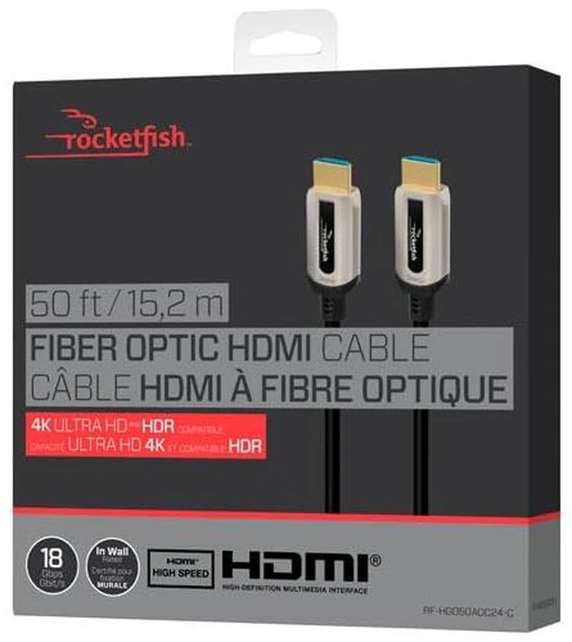 Alt view image 6 of 7 - Rocketfish 15.24m (50ft.) 4K Ultra HD HDMI Cable