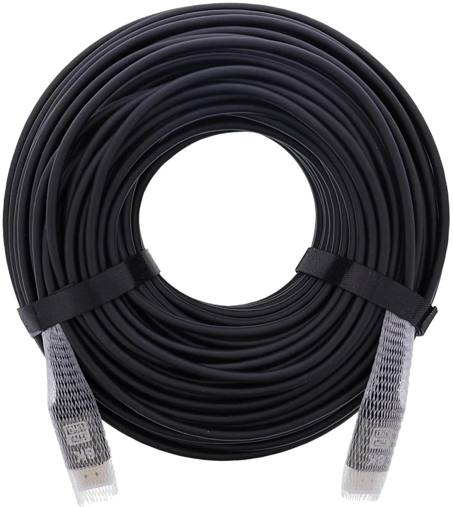 Alt view image 2 of 3 - Inline HDMI AOC Cable Ultra High Speed HDMI 2.1 Fibre Optic Cable for 8K 60Hz 4K 240Hz, Aluminium Connector, ARC eARC HDR, Gold-Plated, 15 m, 17915X