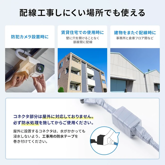 Alt view image 4 of 7 - Sanwa Supply CAT6A Extension LAN Cable for Gaps (PoE Compatible) KB-FL6ASTP-EX