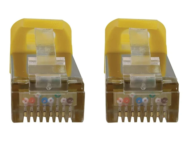 Alt view image 2 of 3 - Eaton Tripp Lite N262-S01-YW Cat6a 10G Shielded Slim STP Ethernet Cable, Snagless RJ45 Patch Cord, PoE, 600MHz, 28AWG, 1 ft Yellow, Cloud Care Pre-Configured Bundle Eligible (10 Pack)