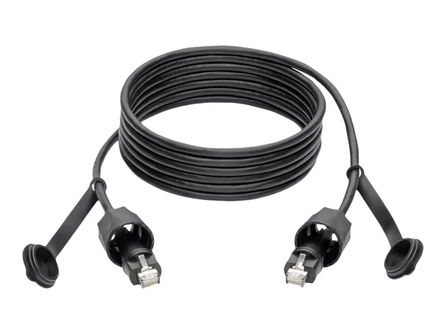 Alt view image 5 of 6 - Tripp Lite N206-PC10-IND Cat5e/Cat6 Ethernet Patch Cable 10 ft RJ45 M/M IP68 Waterproof Shielded STP Outdoor CMX PoE TAA Compliant Black, Cloud Care Pre-Configured Bundle Eligible (1 Pack)