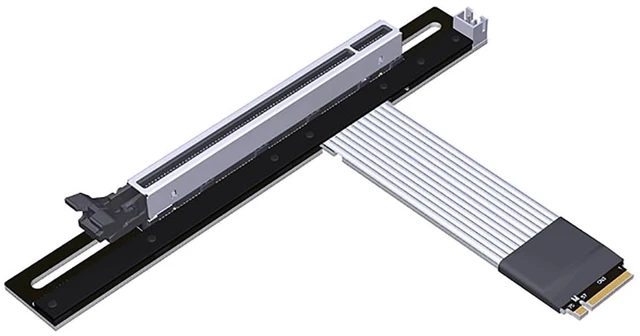 Main image of JMT ADT-K43D M.2 NGFF NVMe Key M to PCI-E x16 Extension Cable SATA Power Cable PCIe4.0 x4 High Speed for STX Motherboard Graphics Card GPU (K43DP,15CM)