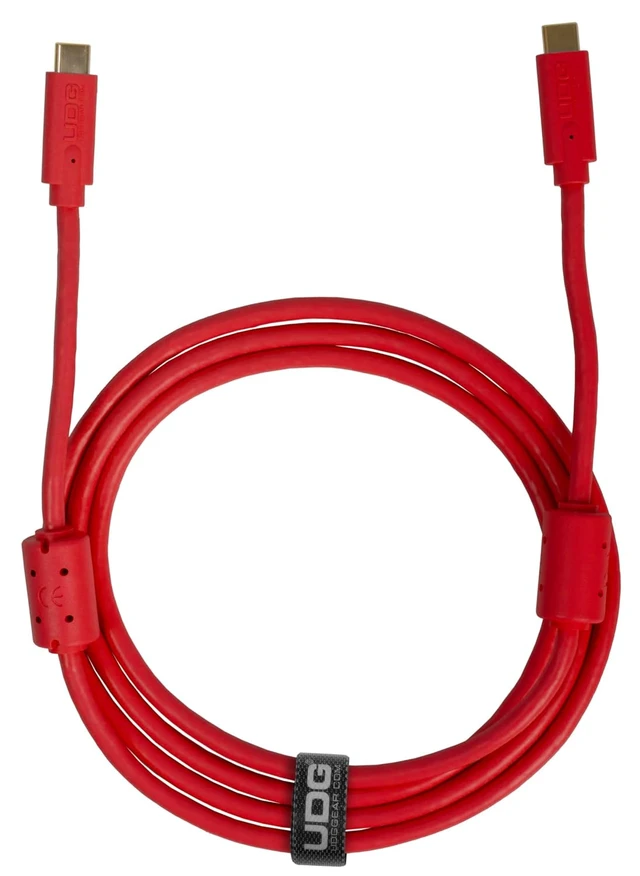 Alt view image 2 of 6 - UDG Ultimate USB Cable - USB 3.2 C-C - High-Speed, Audio Optimized - Red, Straight, 4.9 ft (U99001RD)