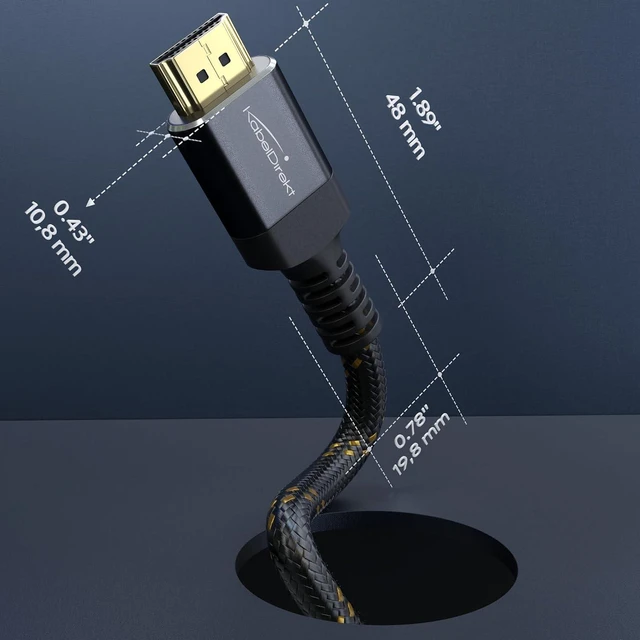 Alt view image 4 of 7 - KabelDirekt 8K/4K HDMI 2.1b Cable 6ft, Metal