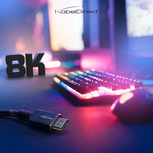 Alt view image 6 of 7 - KabelDirekt 8K/4K HDMI 2.1b Cable 6ft, Metal