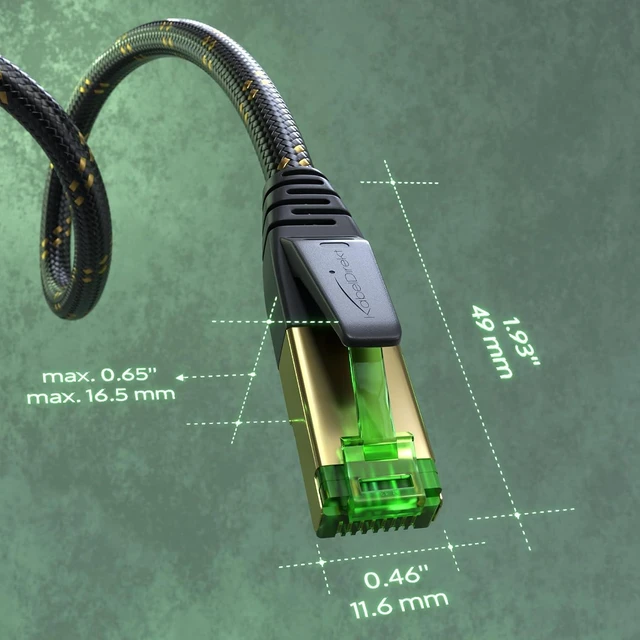 Alt view image 6 of 7 - KabelDirekt Cat 7 Ethernet Cable 10Gbps 25ft, Braided