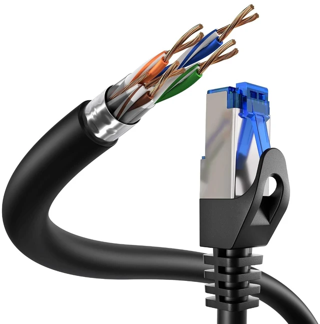 Alt view image 3 of 7 - KabelDirekt Network Cable 10Gbps 2x65ft, Silver