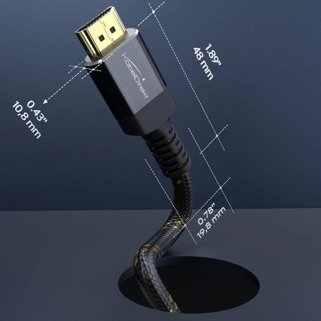 Alt view image 4 of 7 - KabelDirekt 8K/4K HDMI 2.1b Cable 10ft, Metal