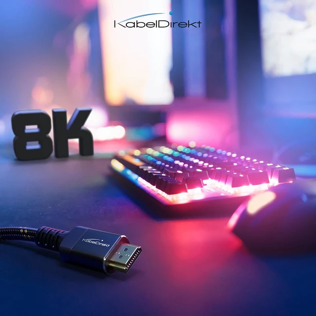 Alt view image 6 of 7 - KabelDirekt 8K/4K HDMI 2.1b Cable 10ft, Metal