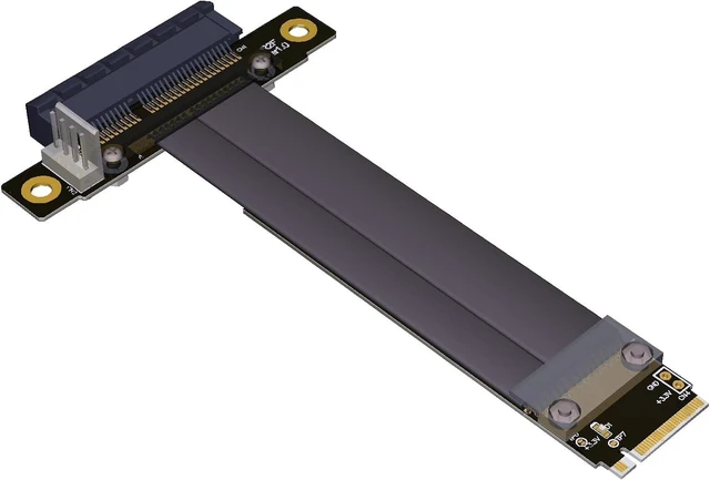 Alt view image 2 of 7 - JMT ADT-R42 Series PCI-E 4X to M.2 NGFF NVMe M Key 2280 Riser Card 32G/BPS PCIe 3.0 x4 High Speed M2 Key-M PCI-Express Extension Cable (R42SF 30CM)