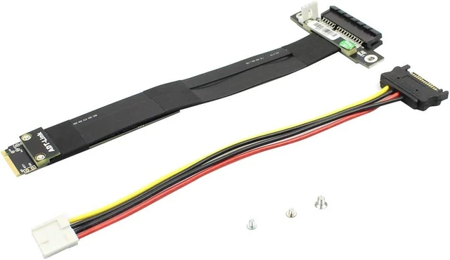 Alt view image 5 of 7 - JMT ADT-R42 Series PCI-E 4X to M.2 NGFF NVMe M Key 2280 Riser Card 32G/BPS PCIe 3.0 x4 High Speed M2 Key-M PCI-Express Extension Cable (R42SF 30CM)