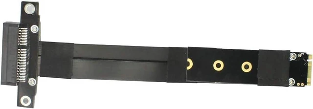 Alt view image 6 of 7 - JMT ADT-R42 Series PCI-E 4X to M.2 NGFF NVMe M Key 2280 Riser Card 32G/BPS PCIe 3.0 x4 High Speed M2 Key-M PCI-Express Extension Cable (R42SF 30CM)