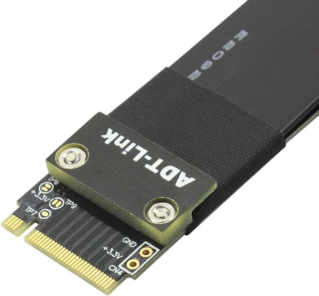 Alt view image 7 of 7 - JMT ADT-R42 Series PCI-E 4X to M.2 NGFF NVMe M Key 2280 Riser Card 32G/BPS PCIe 3.0 x4 High Speed M2 Key-M PCI-Express Extension Cable (R42SF 30CM)