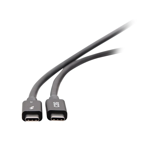 Alt view image 2 of 6 - C2G 0.5M Thunderbolt 5 USB-C Active Cable. 80 to 120Gbps Data Transfer, 240 Watt Power Delivery, DP ALT Mode 8K Video Enabled