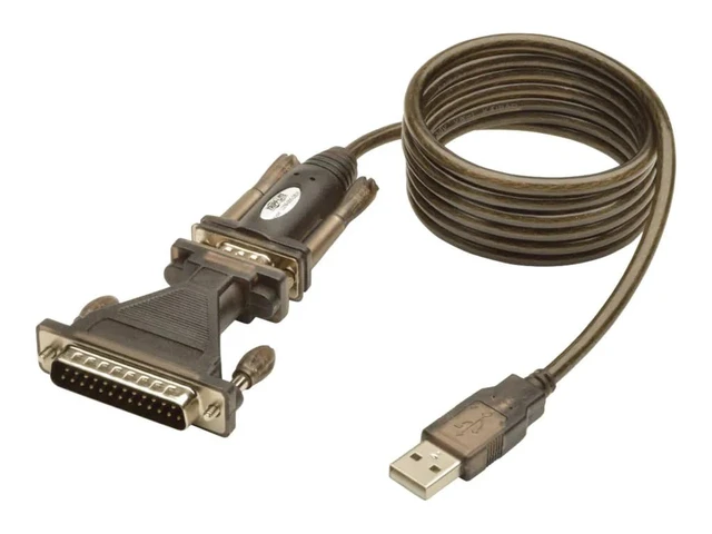 Alt view image 2 of 3 - Tripp Lite Eaton Series U209-005-DB25 5ft USB-A to DB25 RS-232 Adapter Cable M/M, 230 Kbps, DB9 Adapter, Windows Mac Linux Compatible, Cloud Care Pre-Configured Bundle Eligible (1 Pack)