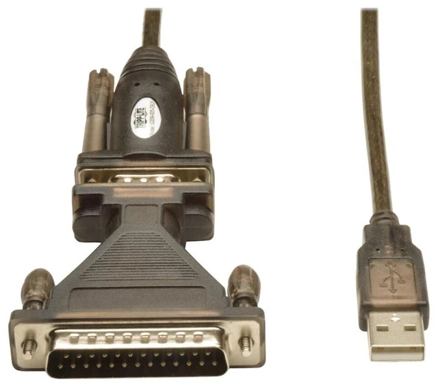 Main image of Tripp Lite Eaton Series U209-005-DB25 5ft USB-A to DB25 RS-232 Adapter Cable M/M, 230 Kbps, DB9 Adapter, Windows Mac Linux Compatible, Cloud Care Pre-Configured Bundle Eligible (1 Pack)