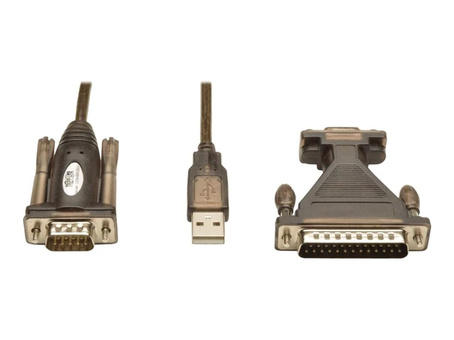 Alt view image 3 of 3 - Tripp Lite Eaton Series U209-005-DB25 5ft USB-A to DB25 RS-232 Adapter Cable M/M, 230 Kbps, DB9 Adapter, Windows Mac Linux Compatible, Cloud Care Pre-Configured Bundle Eligible (1 Pack)