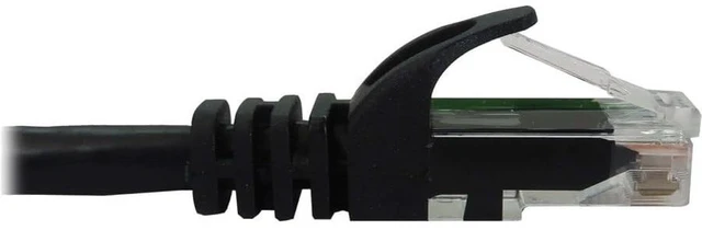 Main image of Eaton Tripp Lite N261-100-BK Cat6a 10Gbps Ethernet Patch Cable 100 ft, RJ45 M/M UTP, PoE, Snagless 24AWG Strain Relief, Black High-Speed LAN, Cloud Care Pre-Configured Bundle Eligible (10 Pack)